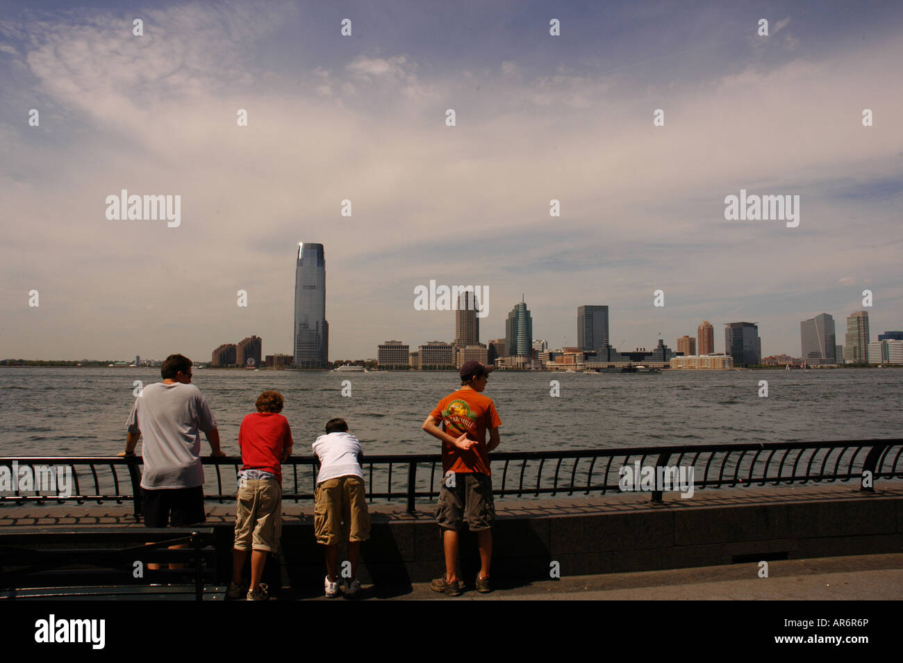 Hudson River from lower Manhattan New Jersey in the other side New York USA Stock Photo