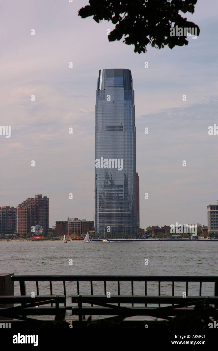 30 Hudson Street Building in Jersey City View from Lower Manhattan in the other side of Hudson river New York USA Stock Photo