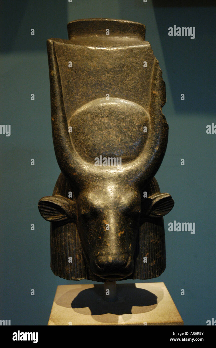 Head of a Cow Goddess Dynasty 18 Metropolitan Museum New York USA Stock