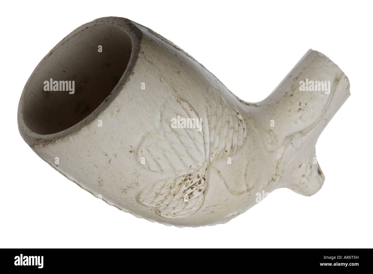 Old clay tobacco pipe bowl with clover design Stock Photo Alamy
