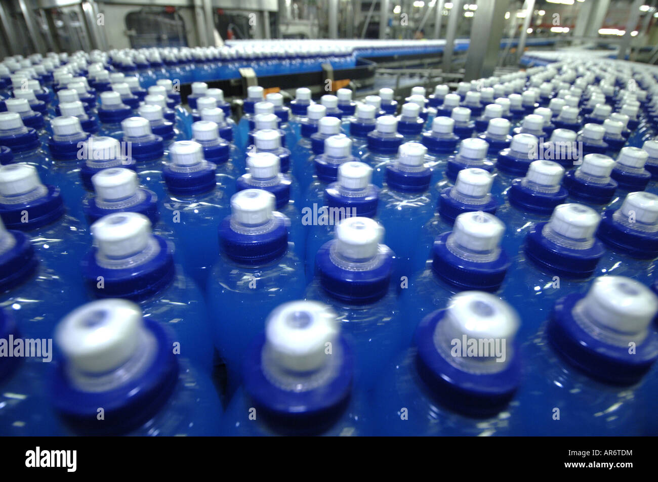 Soft drink bottling automated production line Stock Photo Alamy