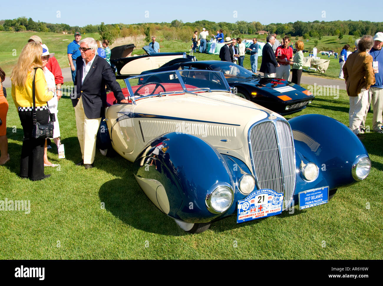 1937 Delahaye at the 2007 Inaugural Barrington Concours D Elegance in Barrington Illinois USA Stock Photo