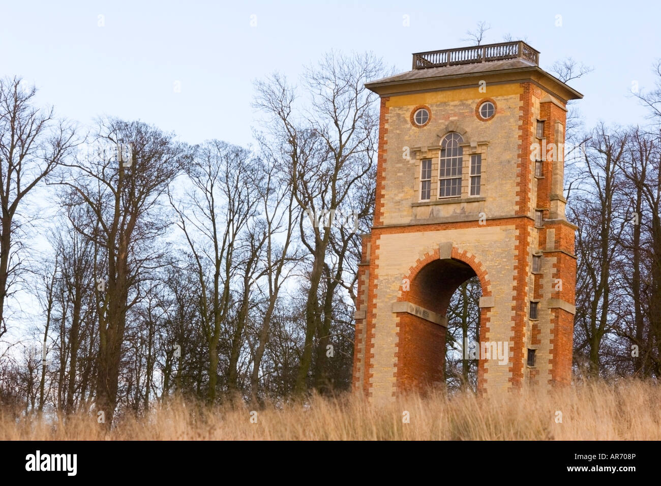 Bellmount Tower, Belton House folly, Grantham, Lincolnshire, England Stock Photo