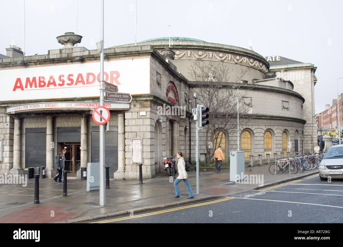 The Ambassador Cinema and Gate Theatre at the top of O'Connell Street