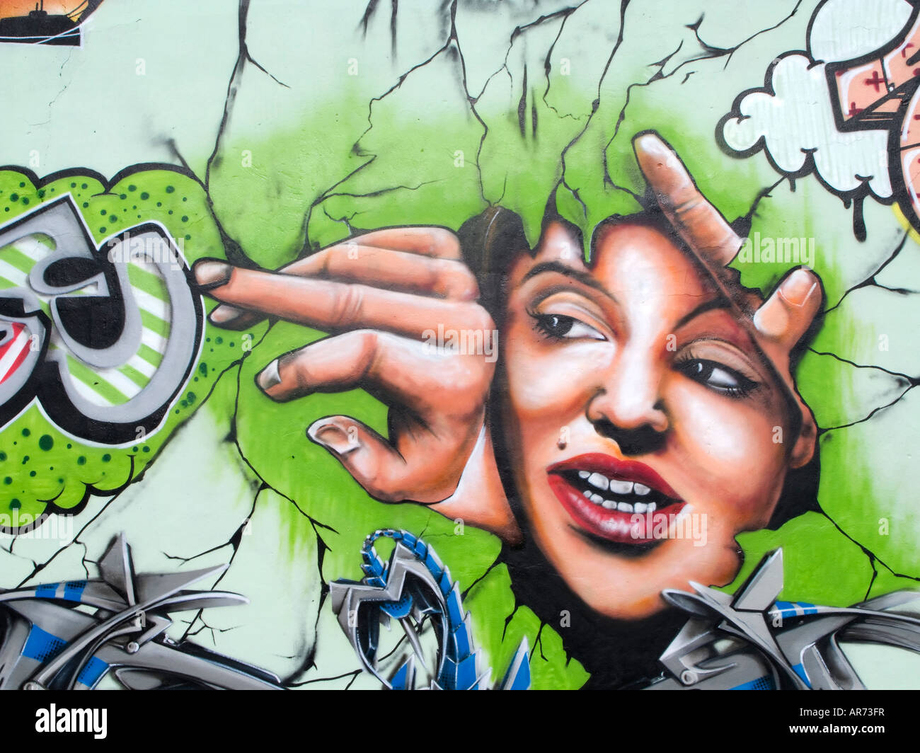 graffiti painted wall Stock Photo - Alamy