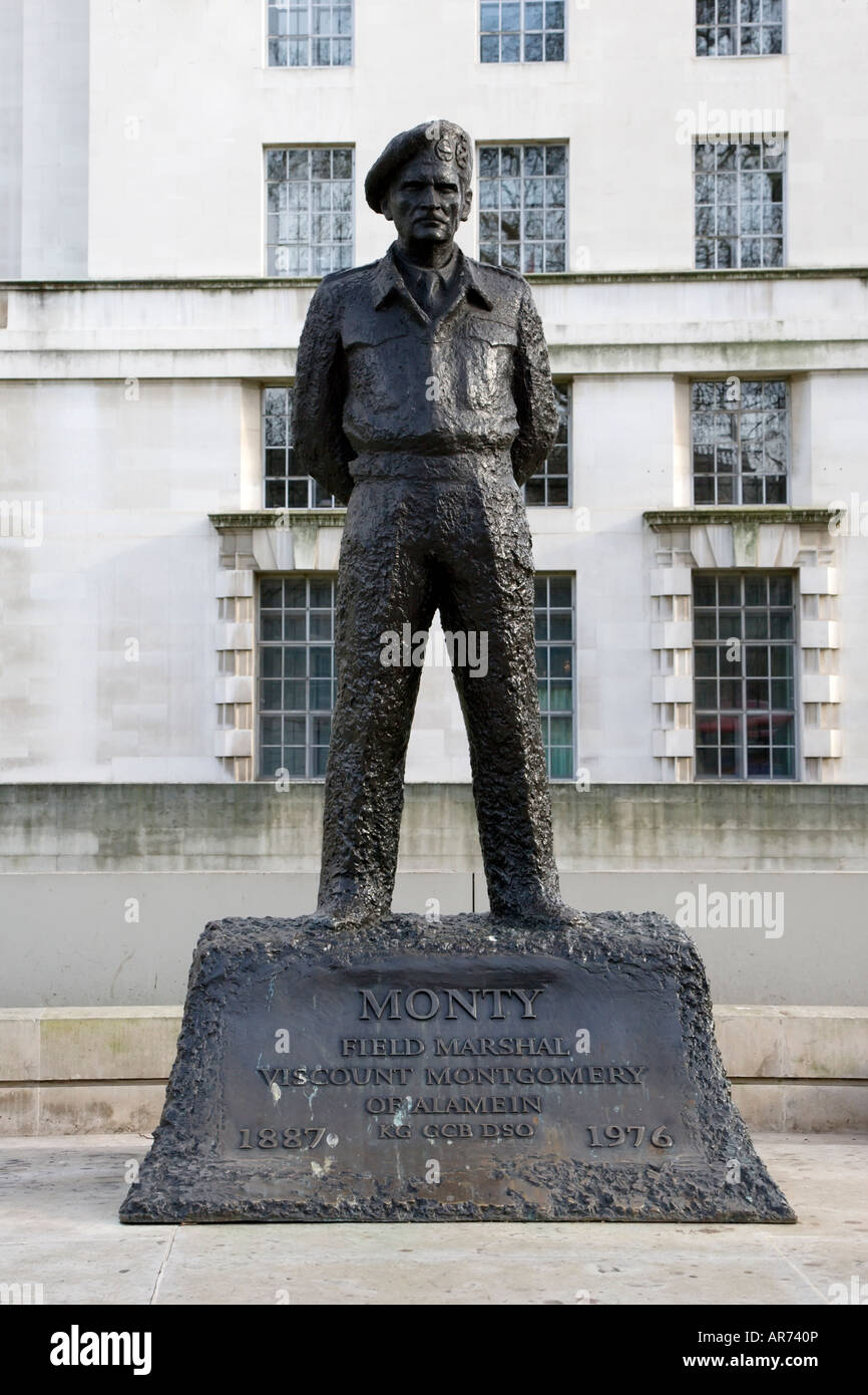 Statue of Field Marshal Montgomery ("Monty") outside the MOD building