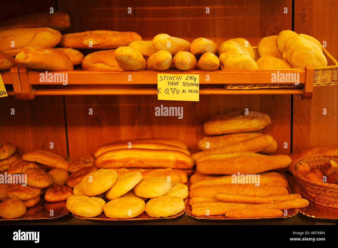 Bakery in Cortona, Tuscany, Italy Stock Photo Alamy