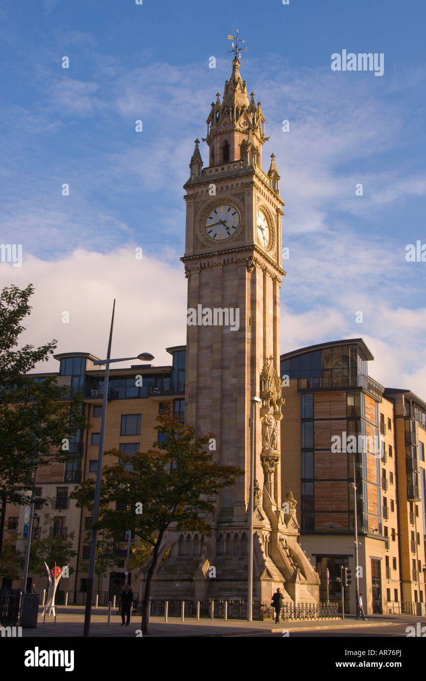 Albert Memorial Clock tower Queens Square, Belfast, in Northern Ireland