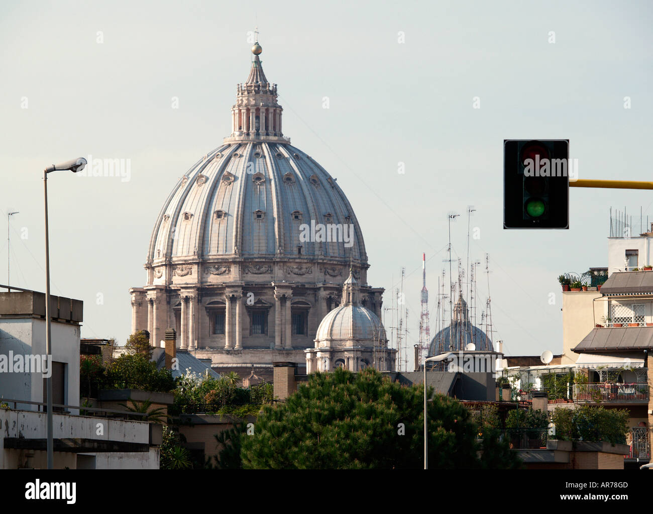 Dome Of Saint Peters Vatican Rome Stock Photo Alamy