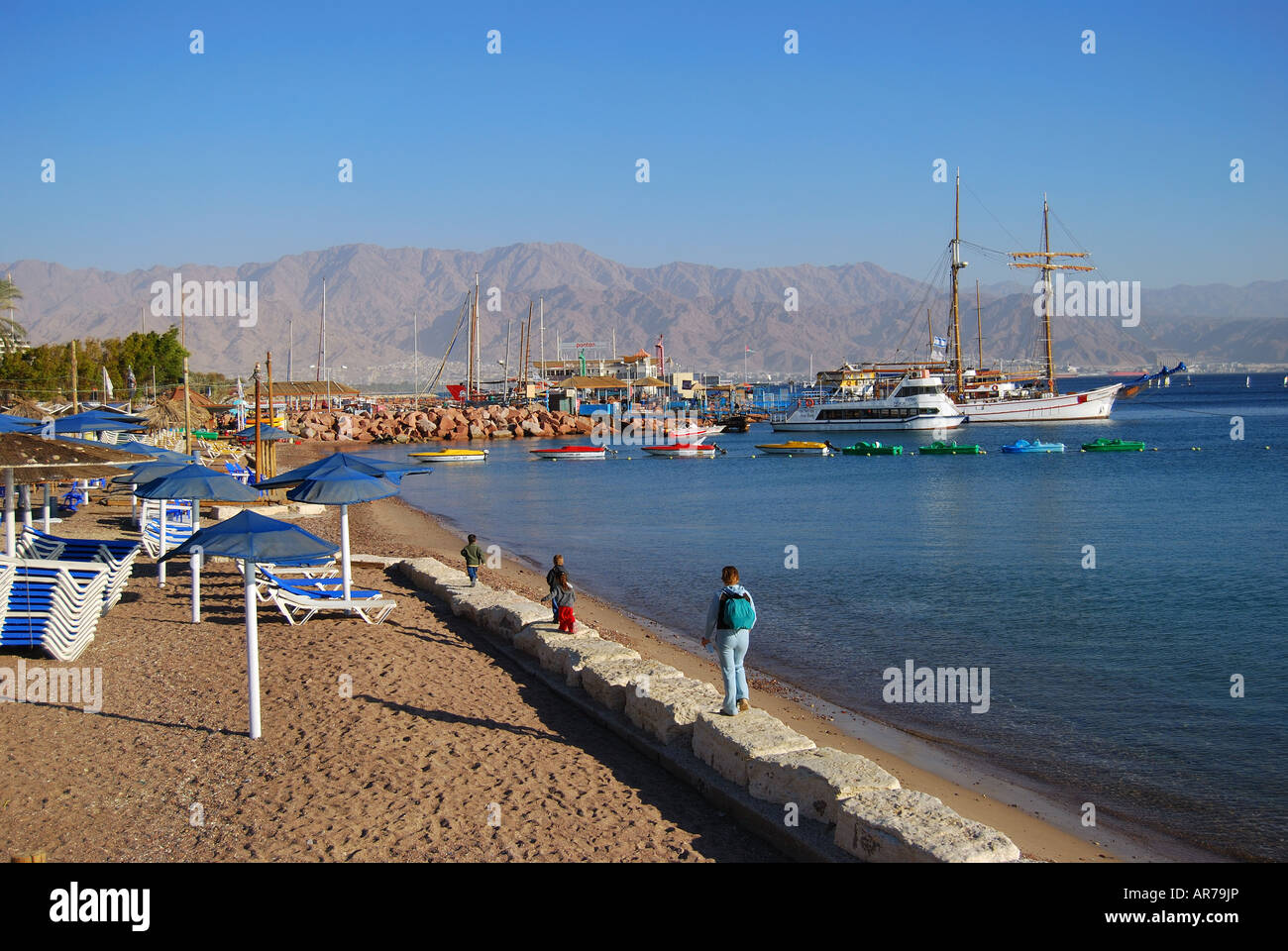 North Beach, Eilat, South District, Israel Stock Photo