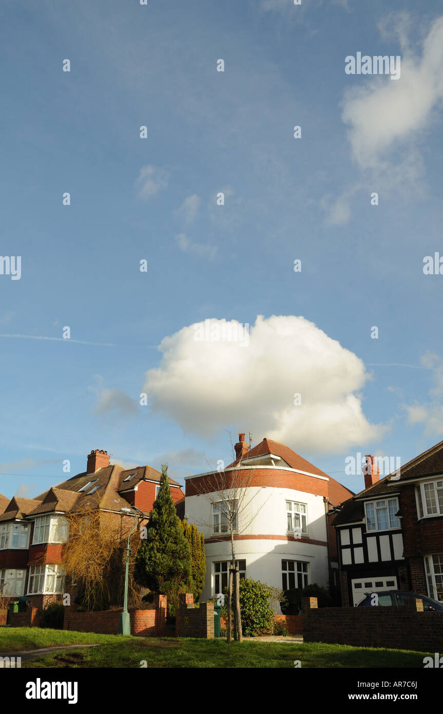 English street, Holmes Avenue, Hove, East Sussex, England Stock Photo