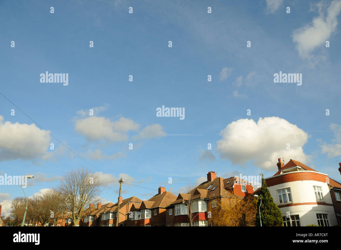 English street, Holmes Avenue, Hove, East Sussex, England Stock Photo