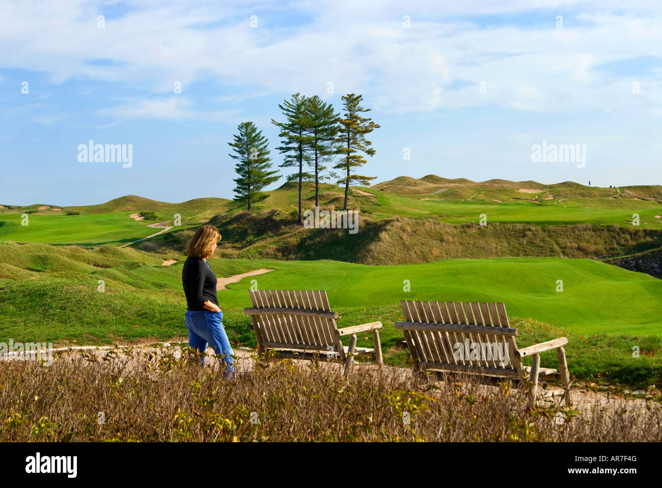 Whistling Straits Golf Course Kohler Wisconsin Usa Woman Looking