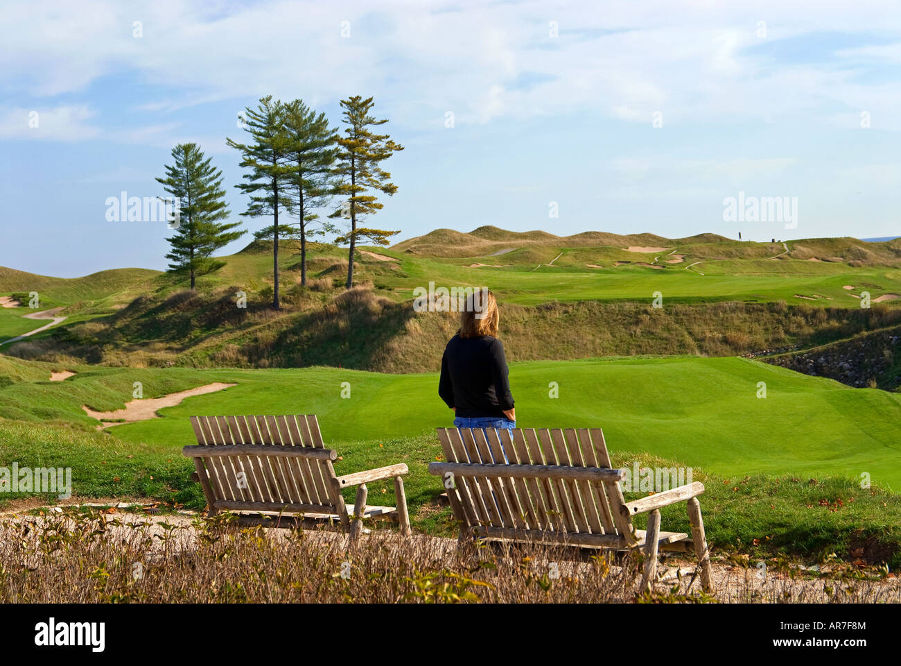Whistling Straits Golf Course Kohler Wisconsin Usa Woman Looking