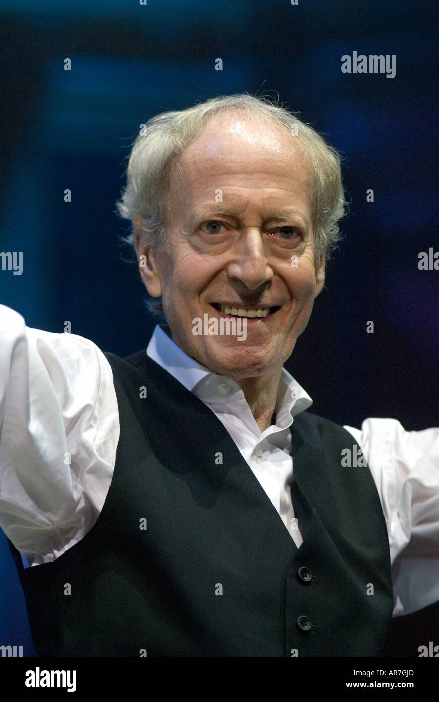 Late Oscar winning British film composer John Barry (1933-2011) in concert at Royal Albert Hall, London, UK, 28th September 2006. Stock Photo