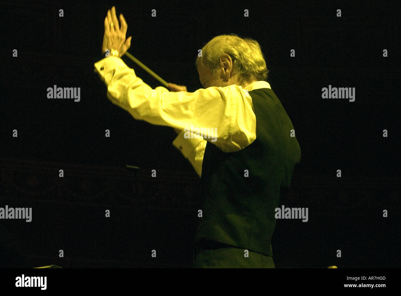 British film composer John Barry in concert at Royal Albert Hall, London, 28th September 2006,UK. Stock Photo