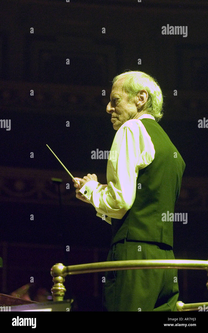 British film composer John Barry in concert at Royal Albert Hall London 28th September 2006 Stock Photo
