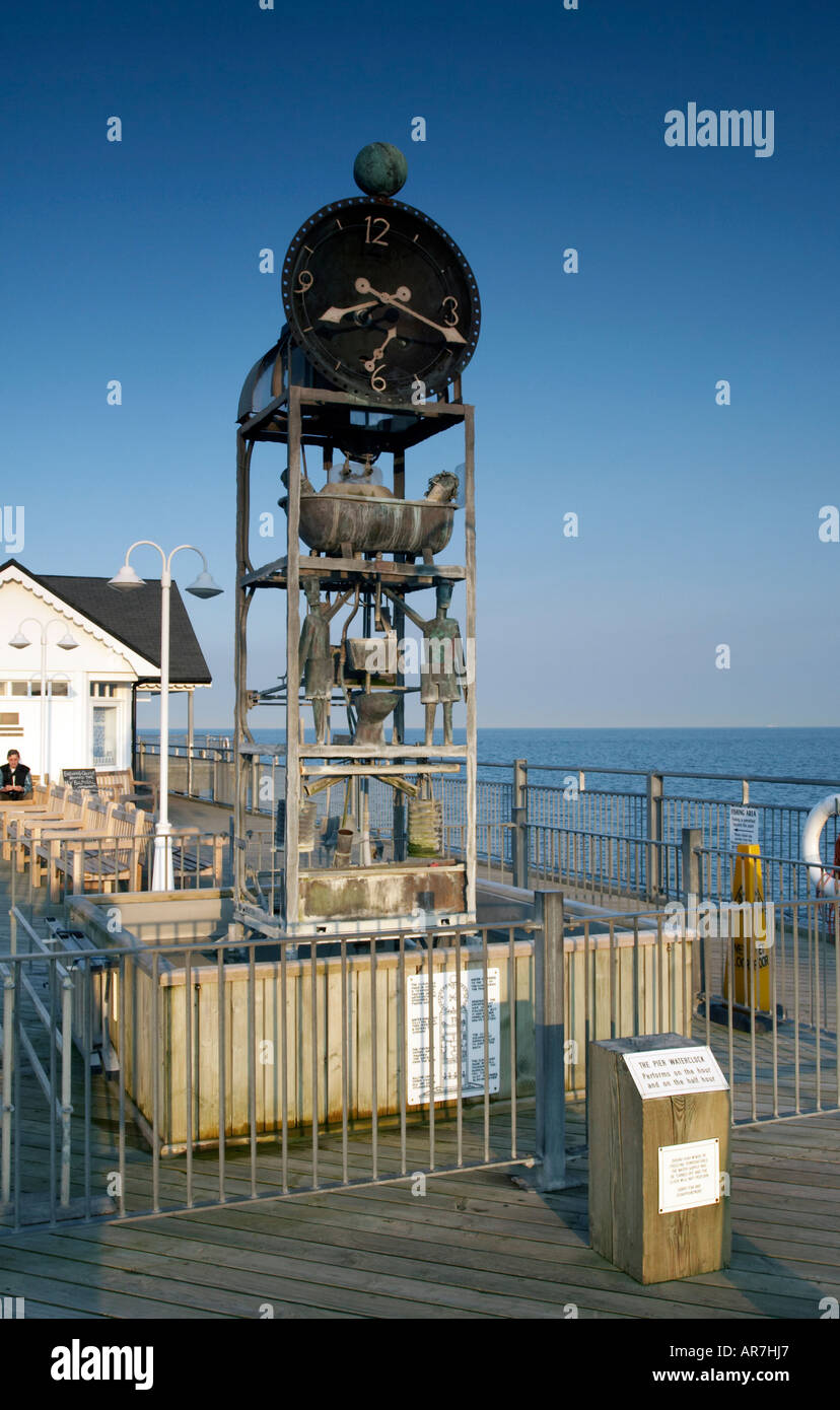 Southwold Pier Water Clock Stock Photo Alamy
