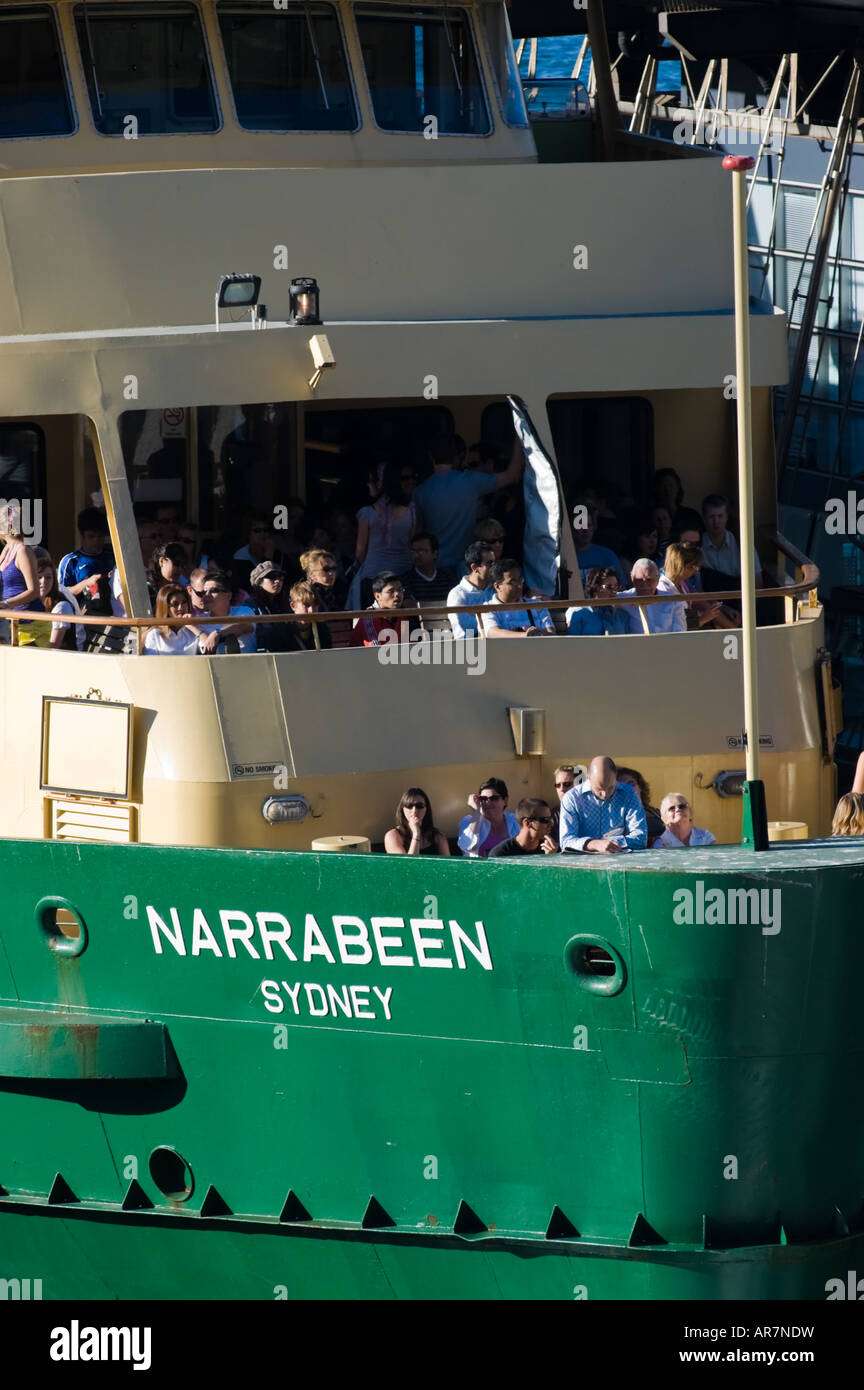 'Narrabeen', a Sydney ferry departing Circular Quay for Manly, Sydney, Australia Stock Photo