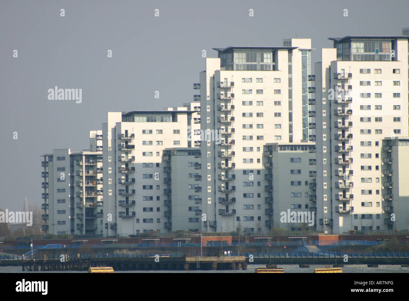 thamesmead white tower block flats Stock Photo Alamy