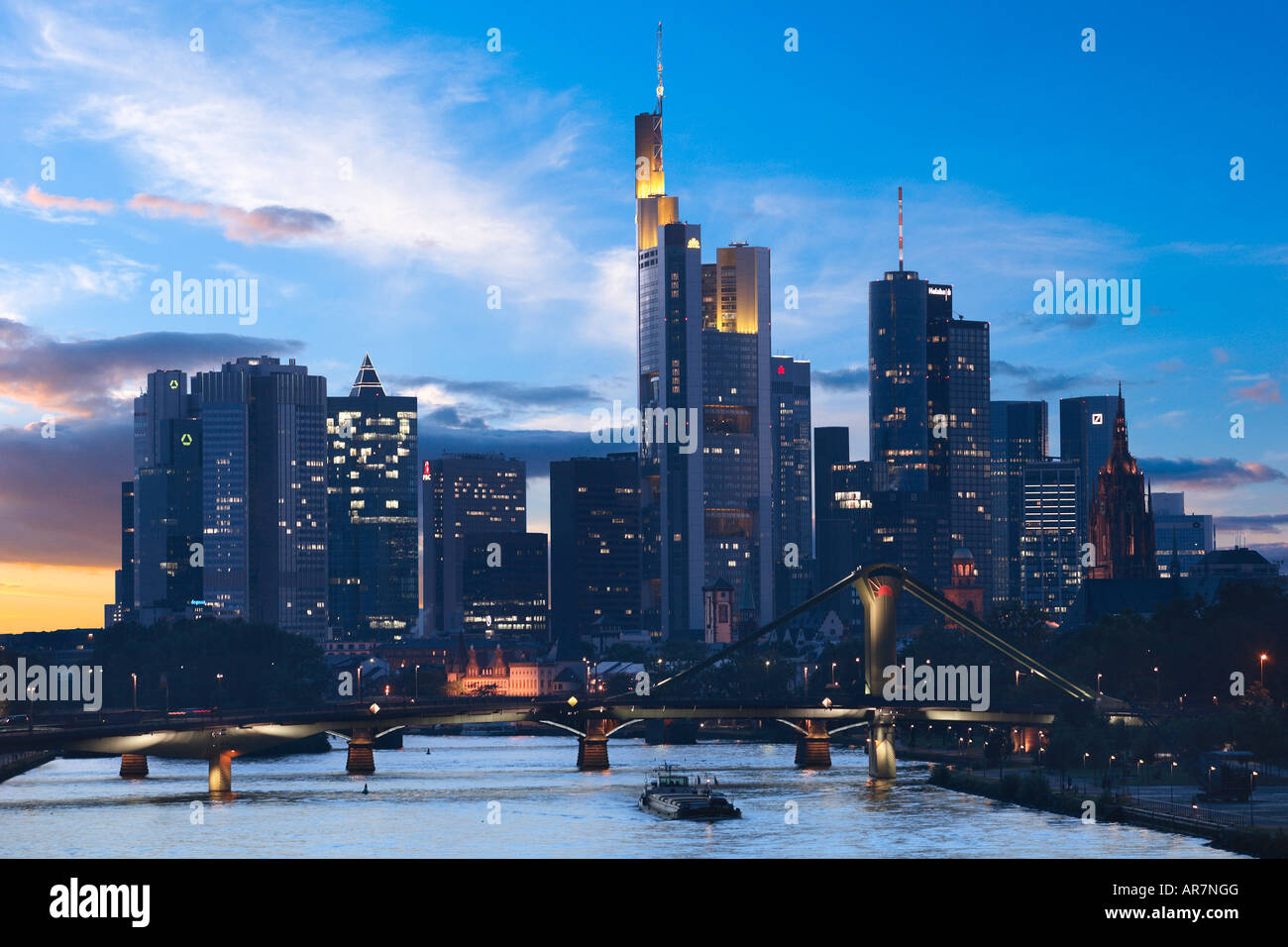 Frankfurt skyline in Germany Stock Photo