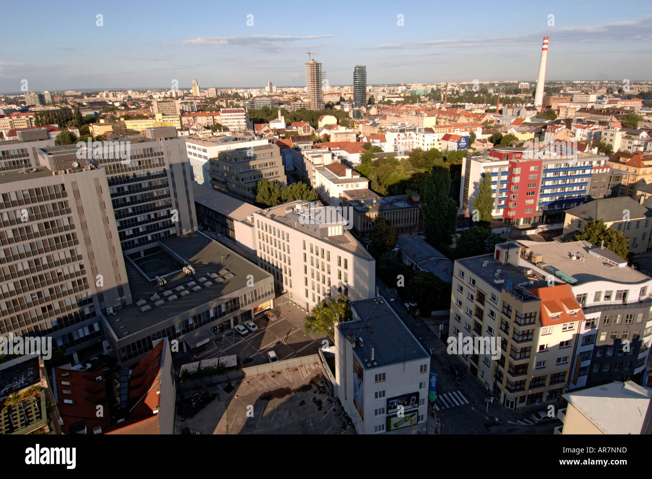 View across Bratislava, the capital of Slovakia. Stock Photo