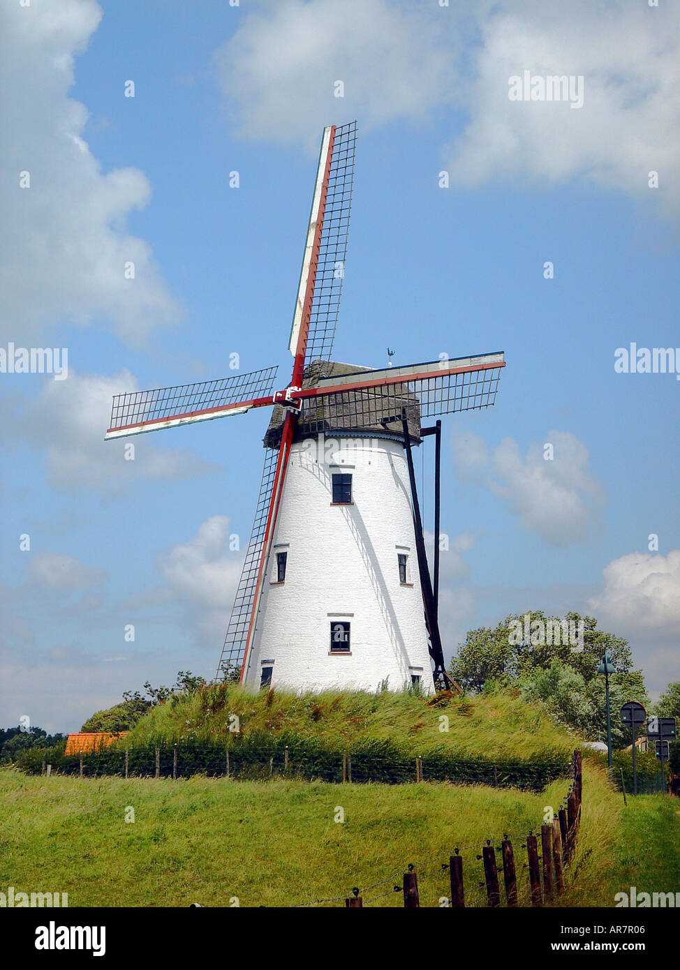 Windmill Damme Belgium Stock Photo