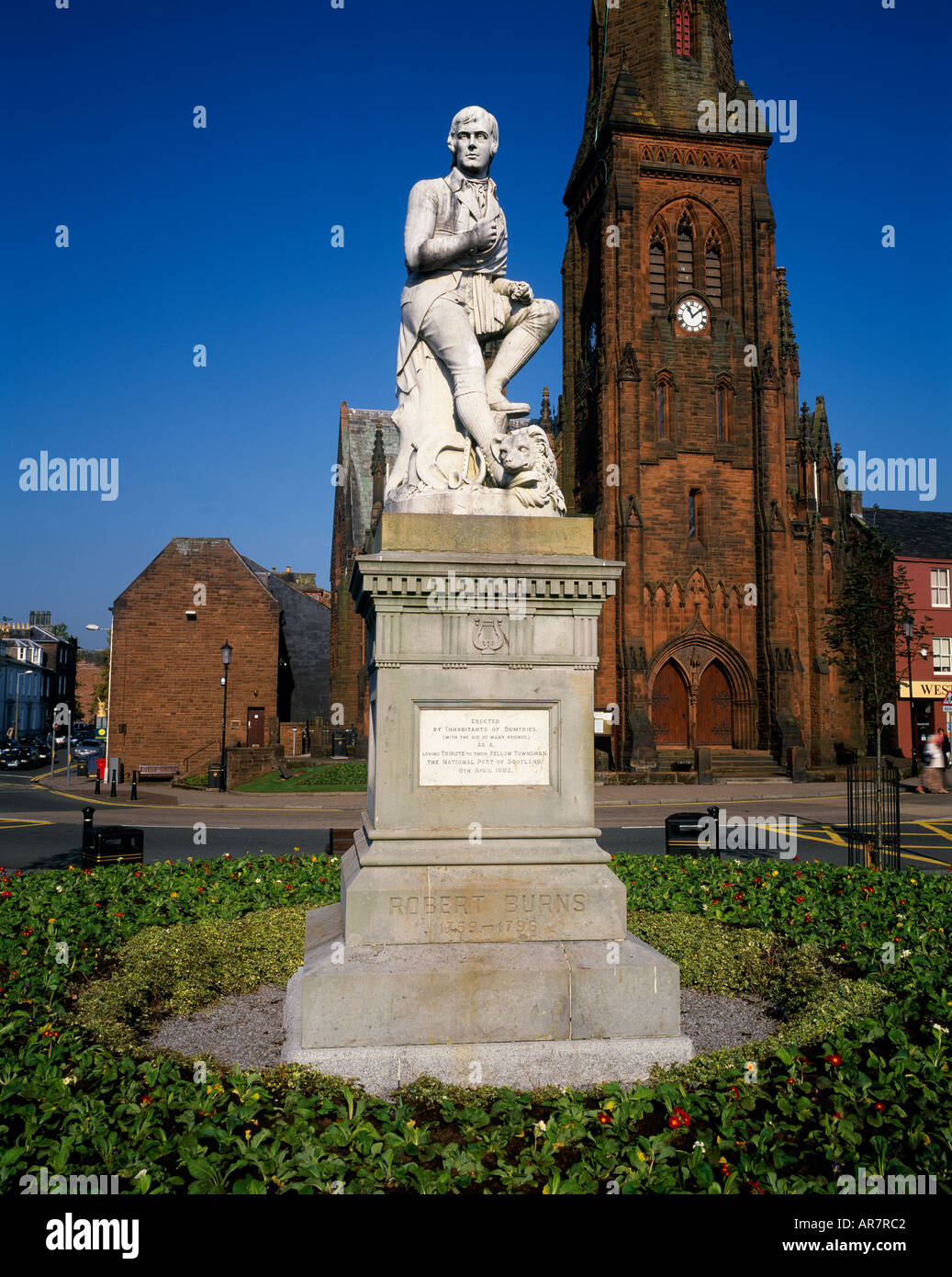 Burns Statue Dumfries Stock Photo Alamy