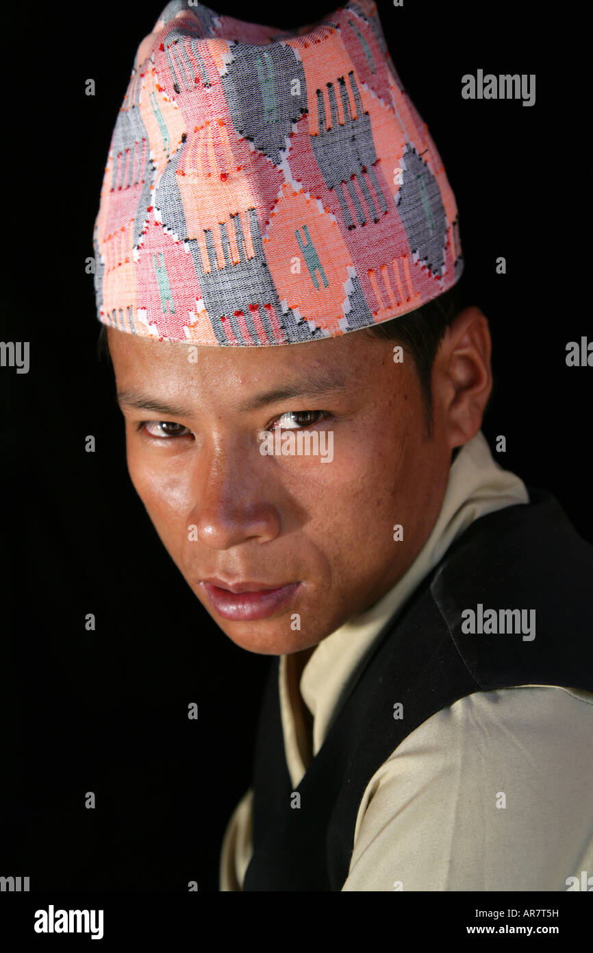 "Male Model Wearing Traditional Nepalese Costume Stock Photo - Alamy