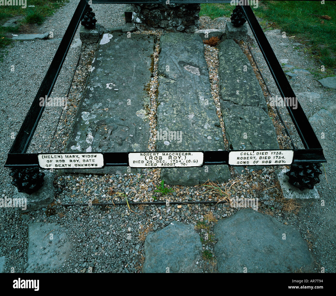 Rob Roy's grave at Balquidder Stock Photo