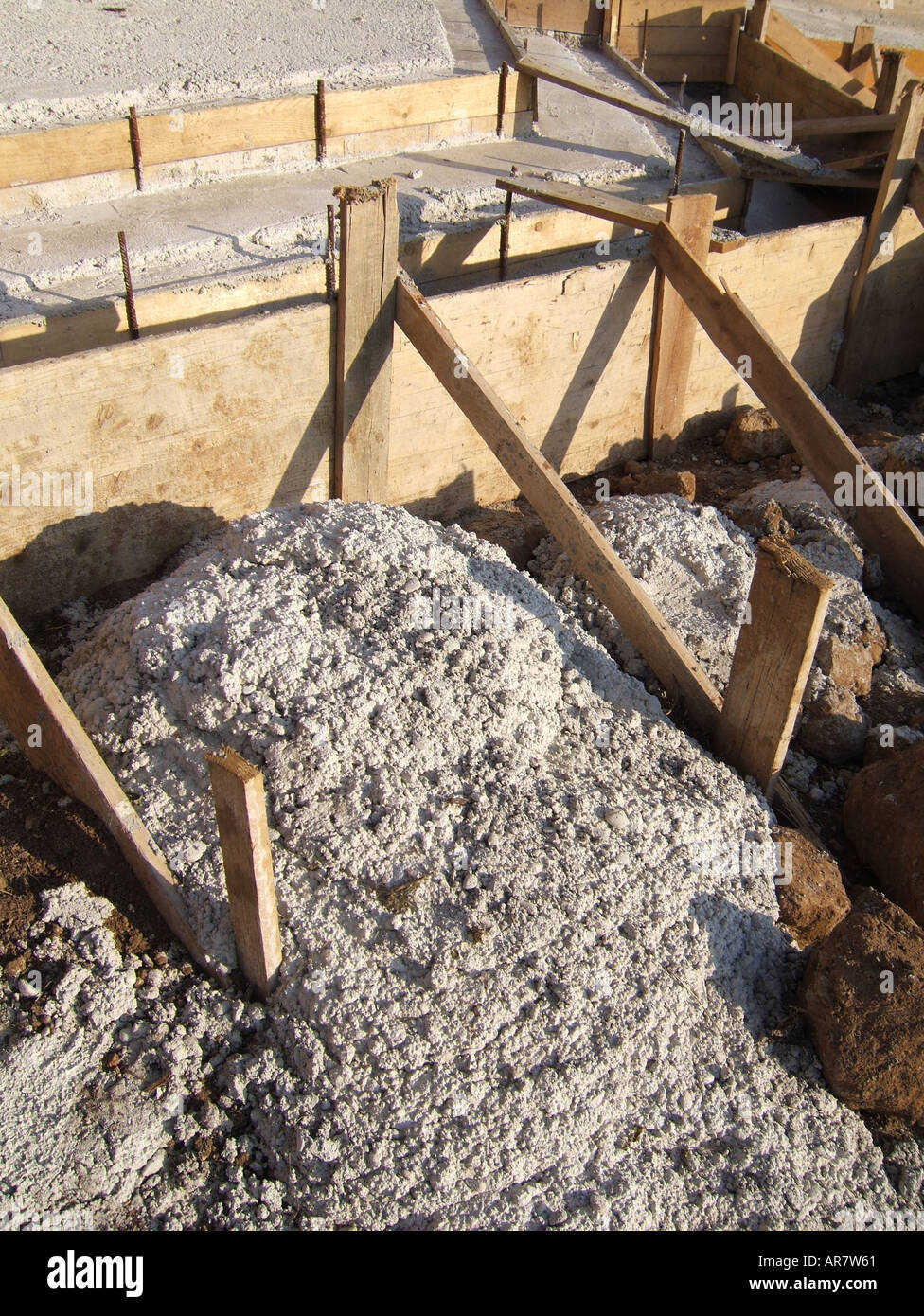 work in progress on building site Stock Photo - Alamy
