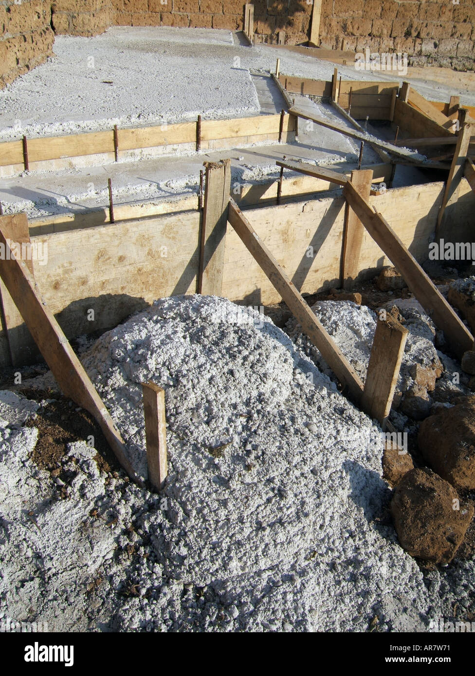 work in progress on building site Stock Photo - Alamy