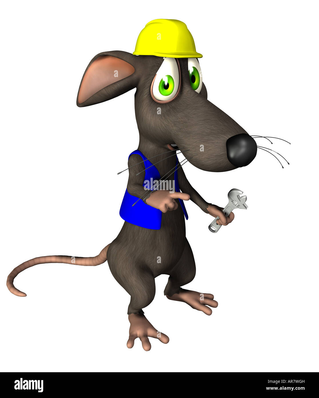 mouse with spanner Stock Photo