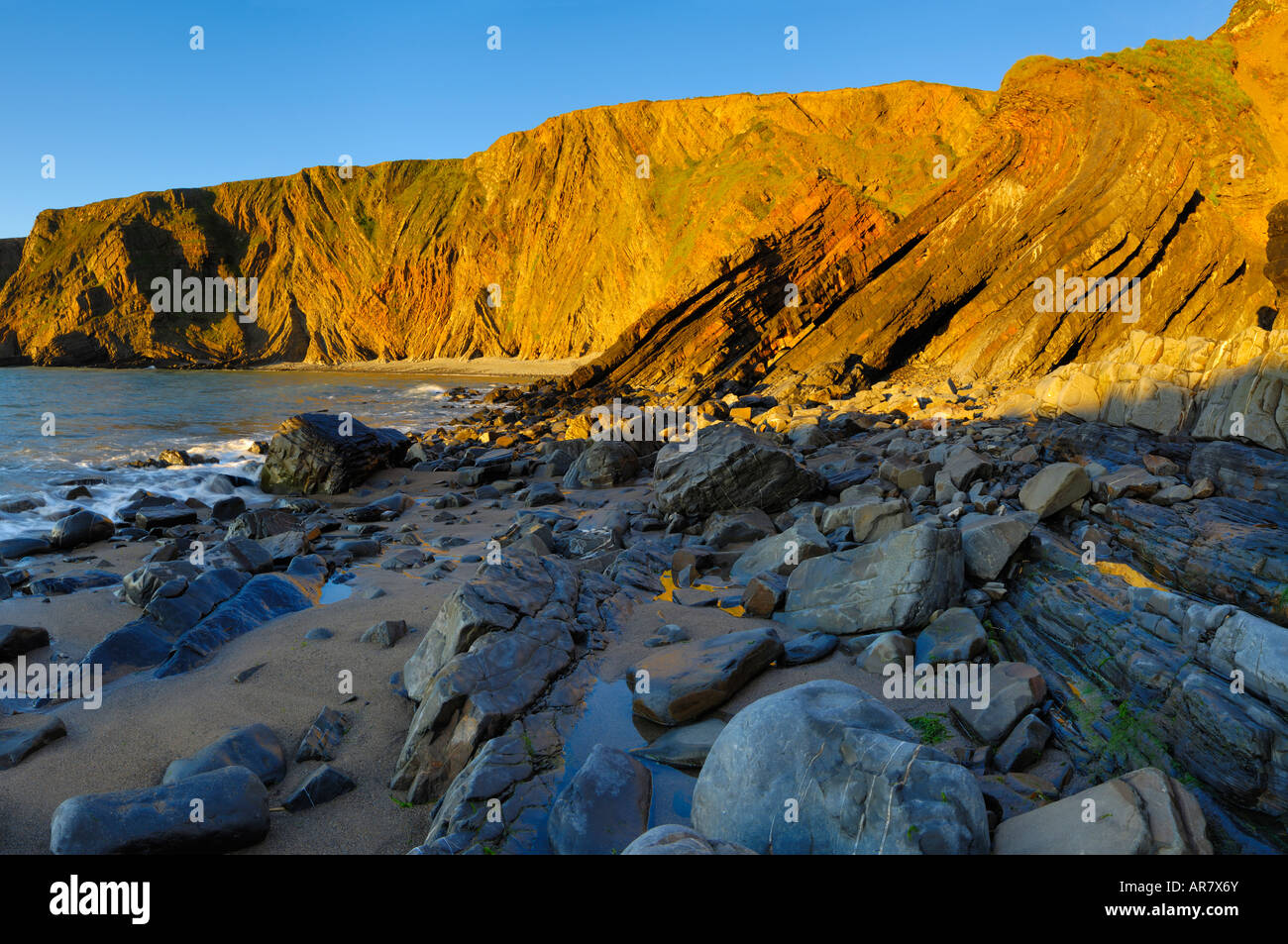 Hartland Quay on the North Devon Heritage Coast, England Stock Photo
