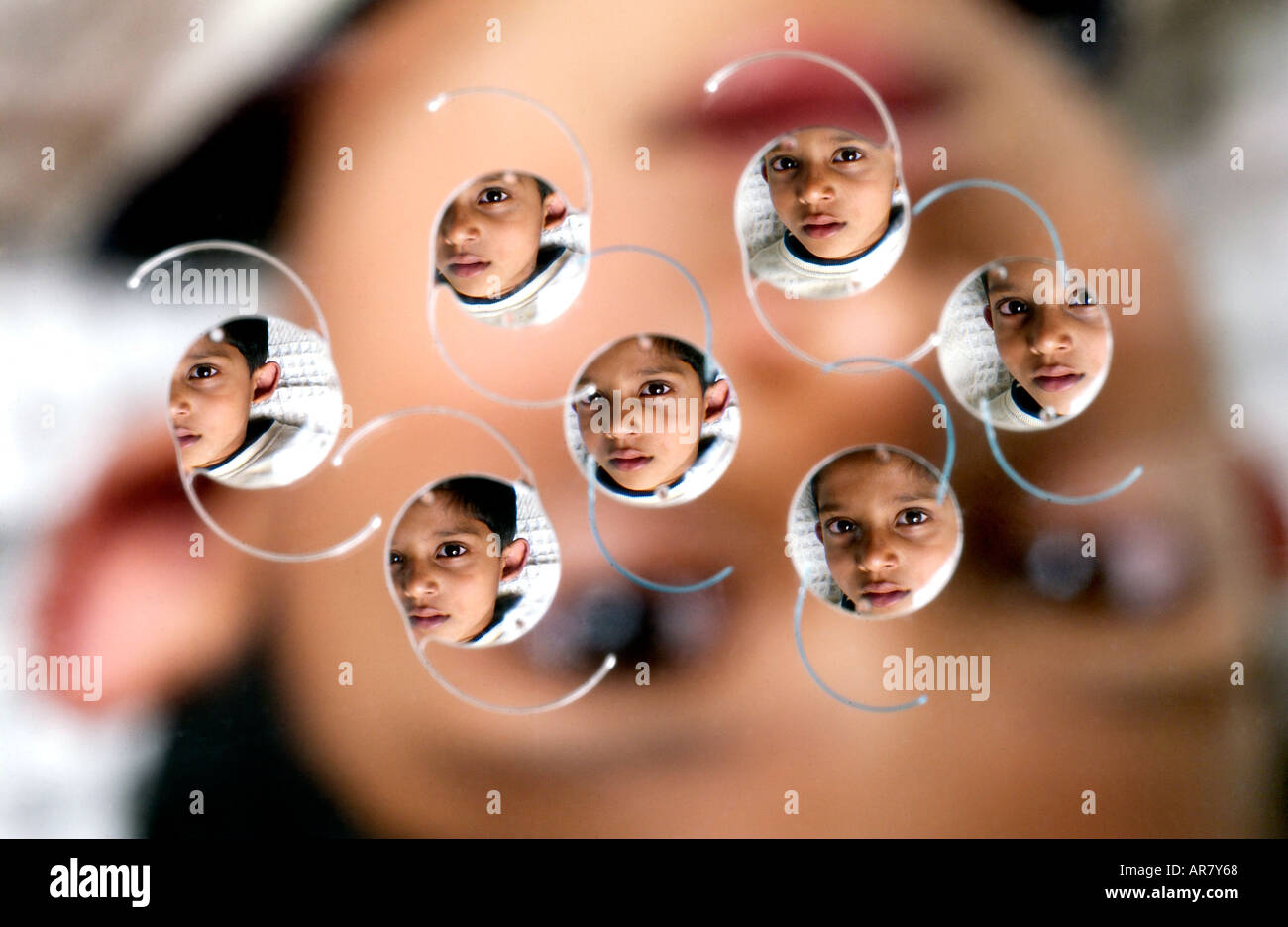 Bangladeshi child with sight saving lenses used by the Sightsavers