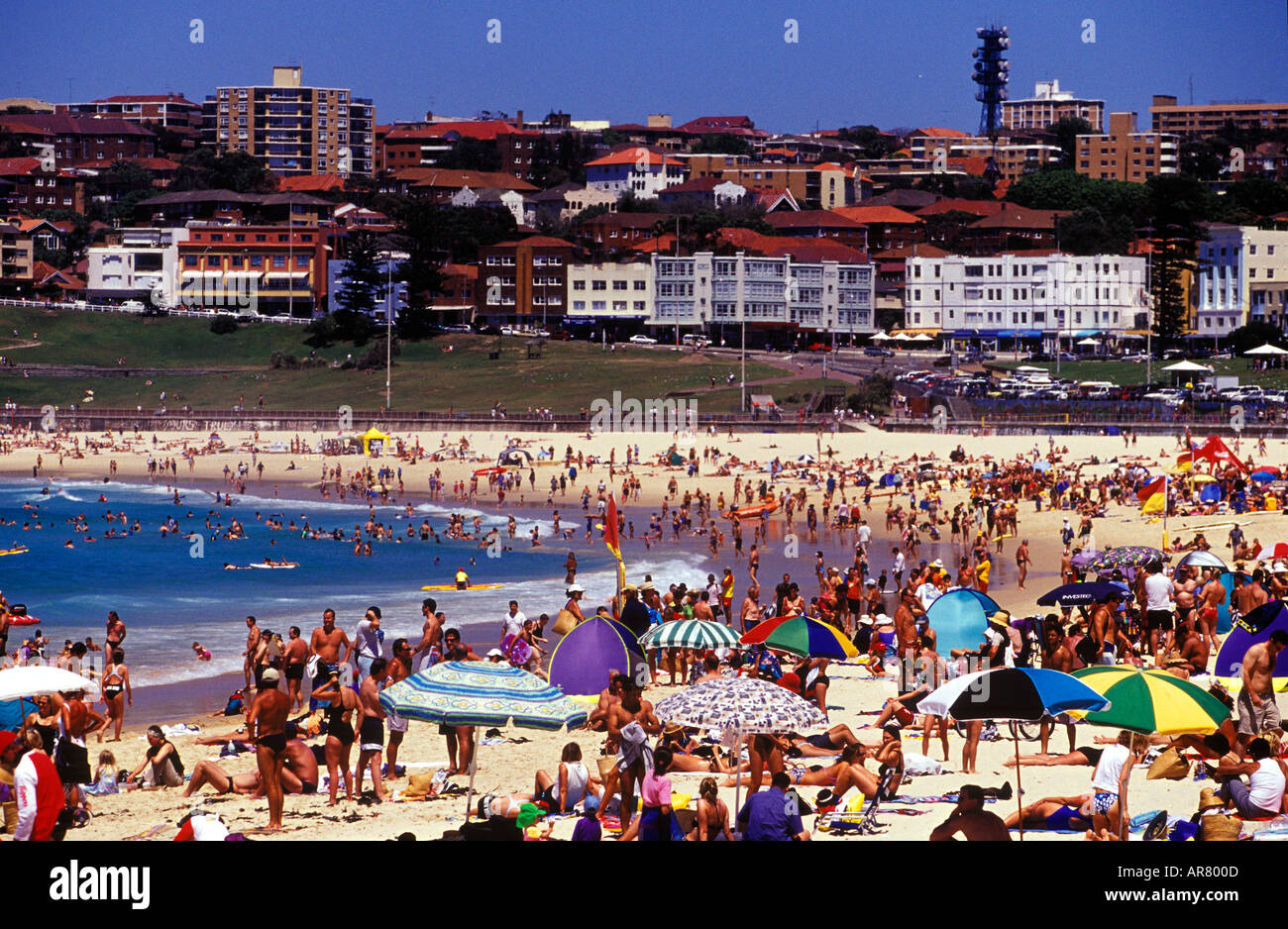 Vintage Style Bondi Beach Sydney Australia Travel Poster - 1930s Reprint, 20x30 Inches