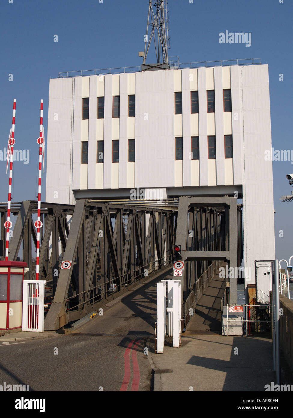 foot entry gantry access woolwich car lorry ferry Stock Photo Alamy