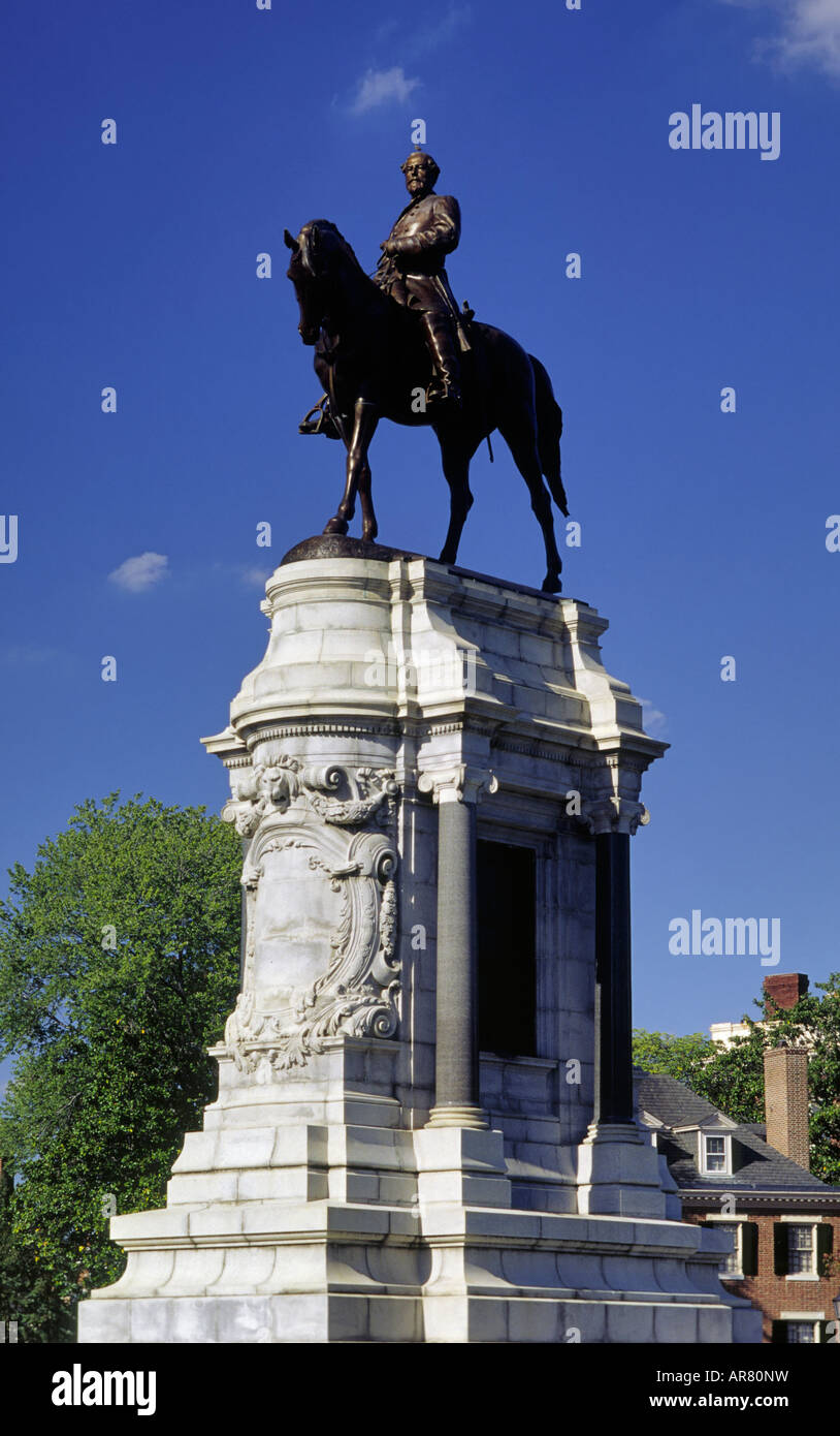 Robert E Lee Monument at Monument Avenue Richmond Virginia USA Stock