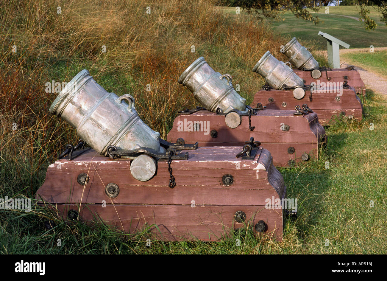 Mortars at Grand American Battery Yorktown Colonial National Historical