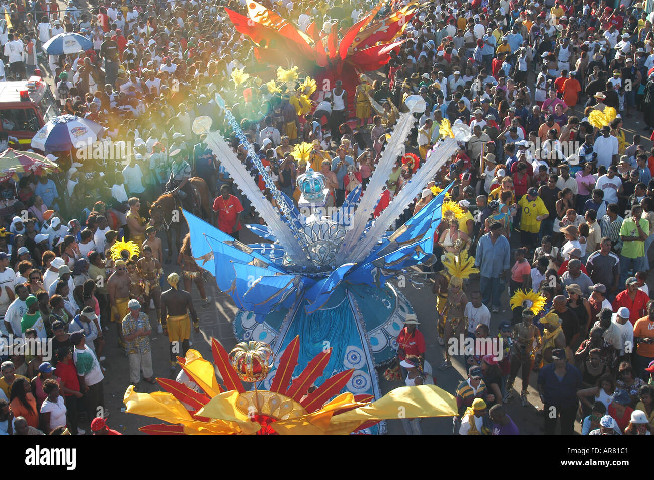 carnival floats & street scene, Trinidad Stock Photo - Alamy