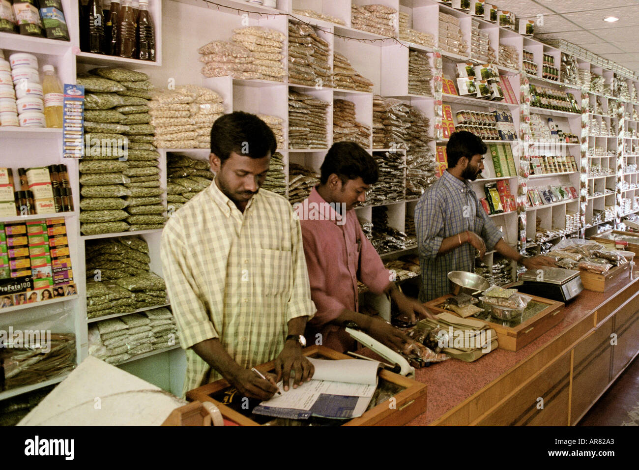Spice store at Munnar in Kerala India Stock Photo Alamy