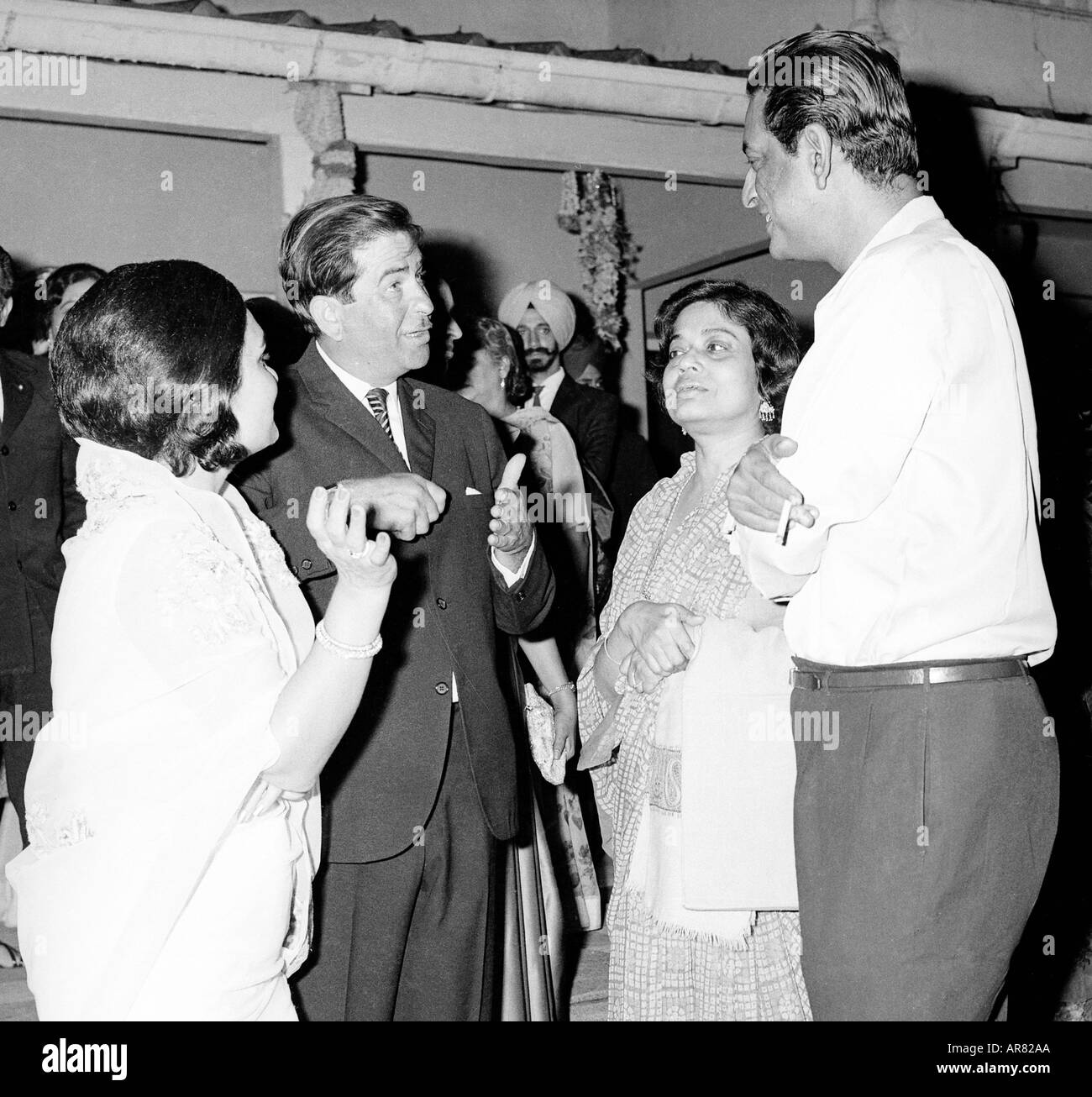 Mr Mrs Raj Kapoor and Mr Mrs Satyajit Ray Indian bollywood film star and directors India Stock Photo