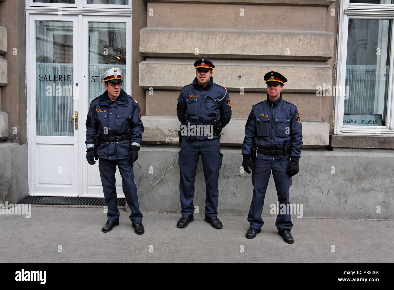 Policemen Vienna Stock Photo