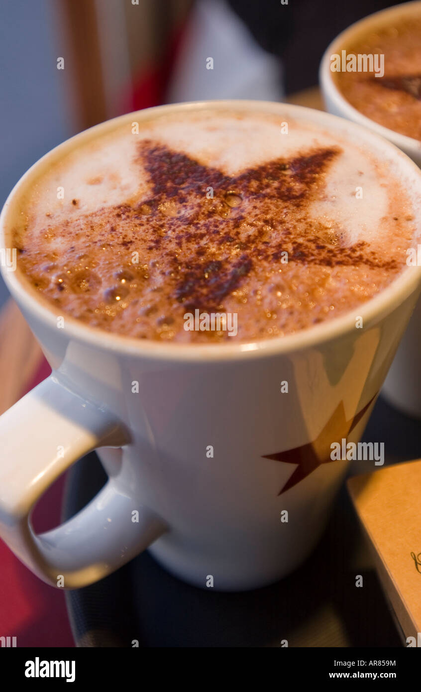 Coffee at a 'Pret A Manger' outlet, UK. EDITORIAL USE ONLY. Stock Photo