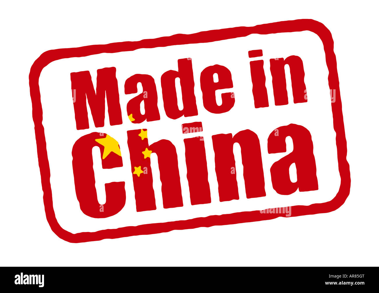 Made in China Stamp Stock Photo