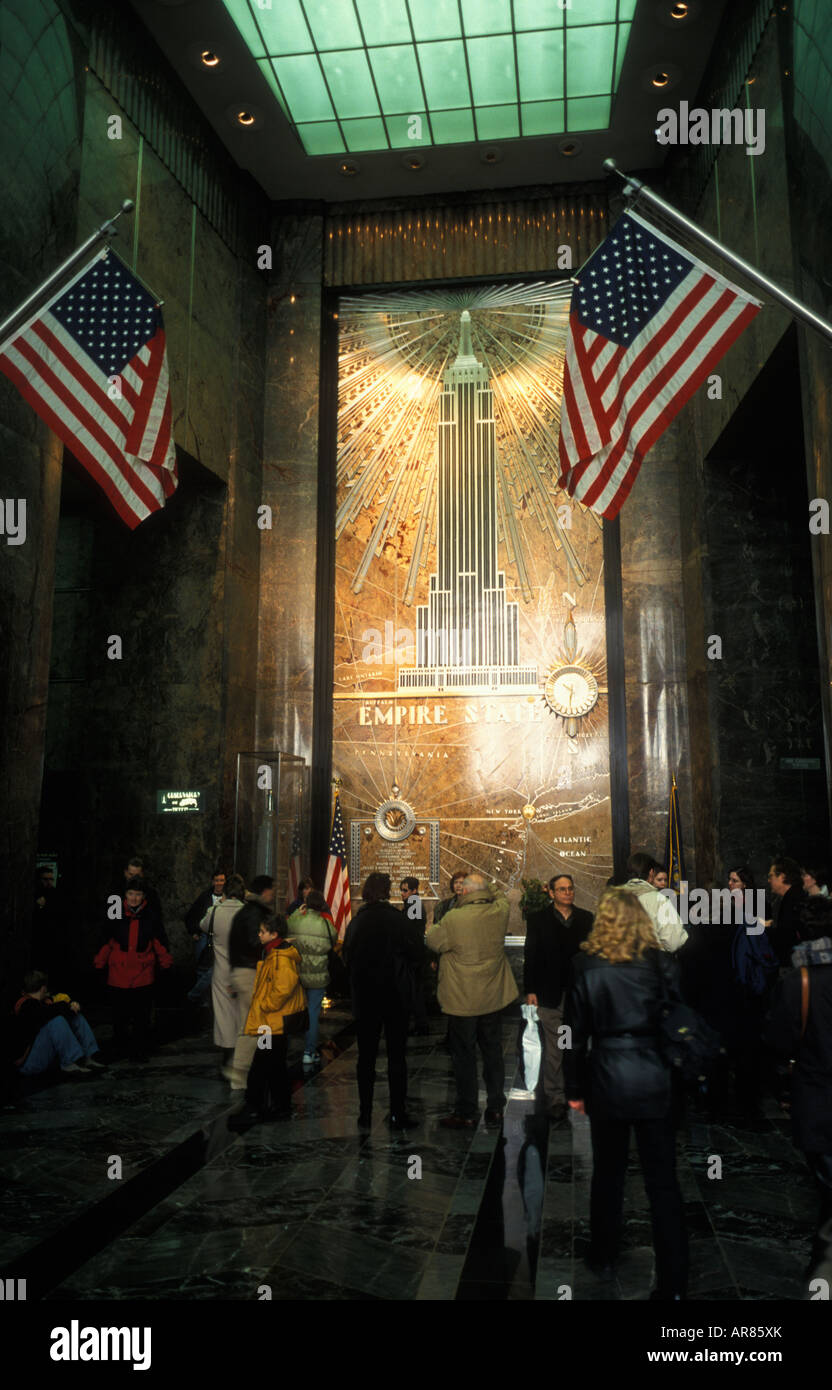 The lobby of the Empire State Building, New York, USA. Stock Photo