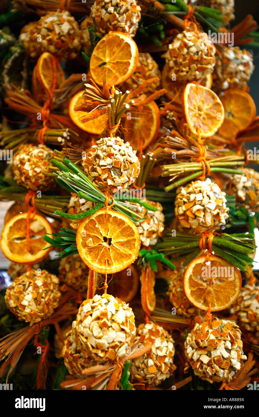 Dried Orange Wreath With Natural Decorations - Cloches & Lavender