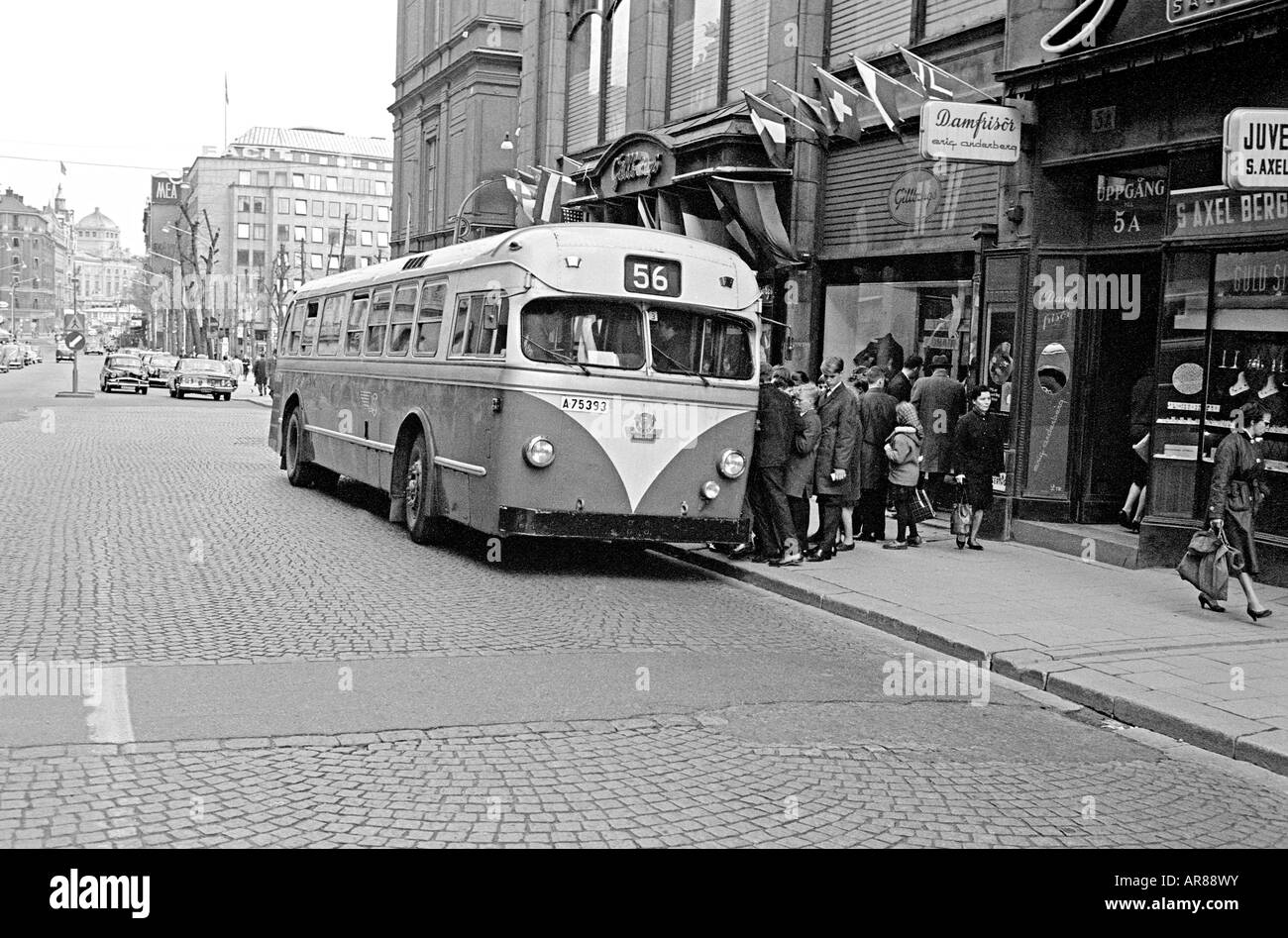 City sceen from Stockhom in the sixties Stock Photo