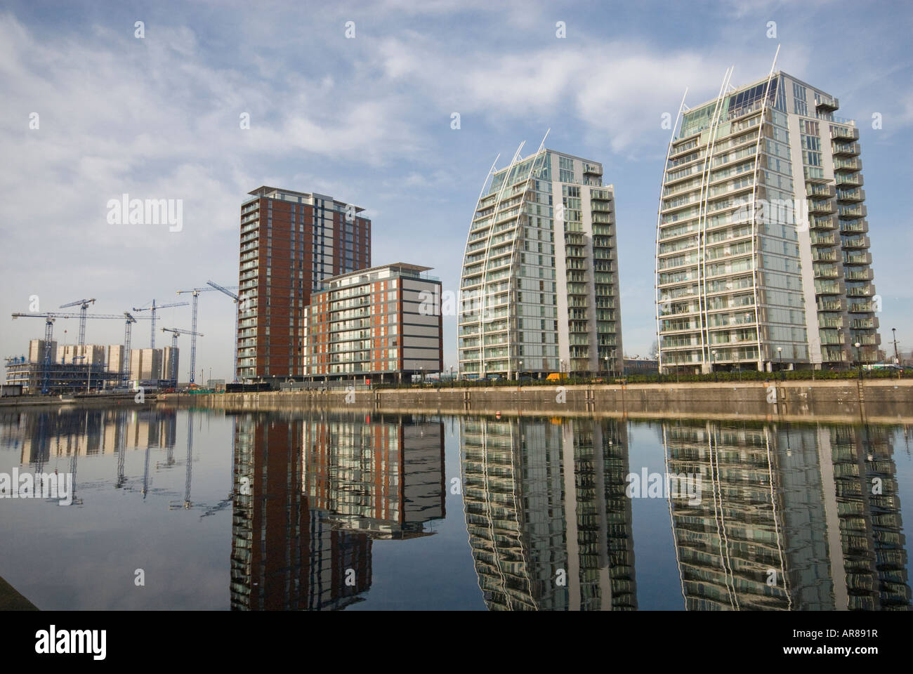 NV Buildings Salford Quays Stock Photo Alamy