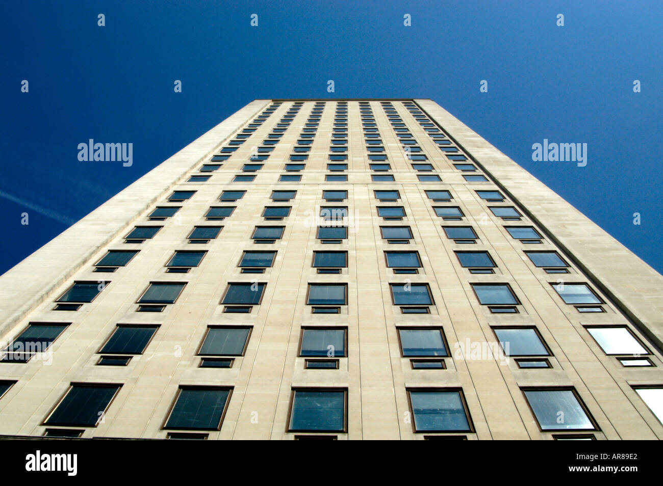 Office windows at the Shell Centre Tower block London England UK Stock Photo